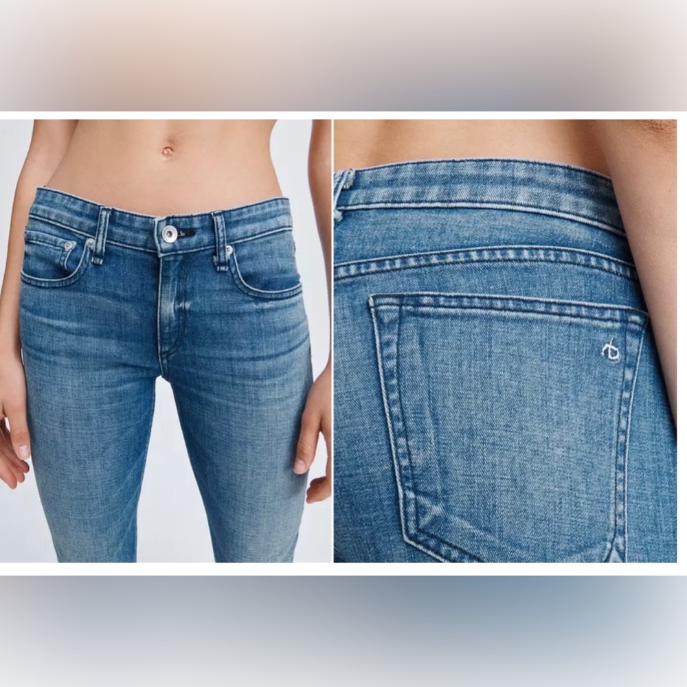 Rag & Bone Dre Slim Boyfriend Jeans in Sapphire color, size 29.